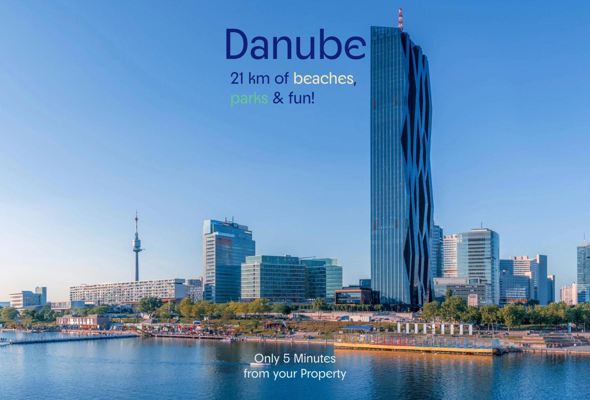 Joyful 2Br Apt. @ Millenium Tower And The Danube Wien Exteriör bild